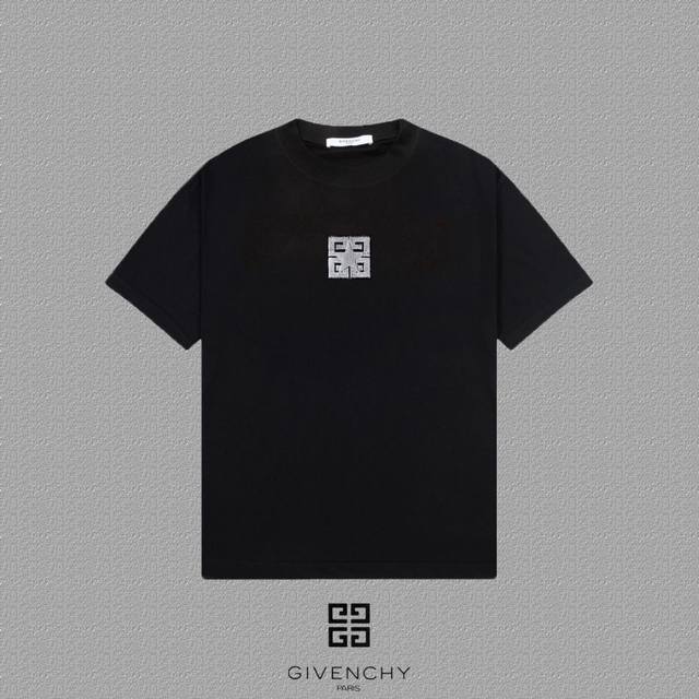 Givenchy] 2025Fw short-sleeved T-shirt with toothbrush embroidered badge High-en