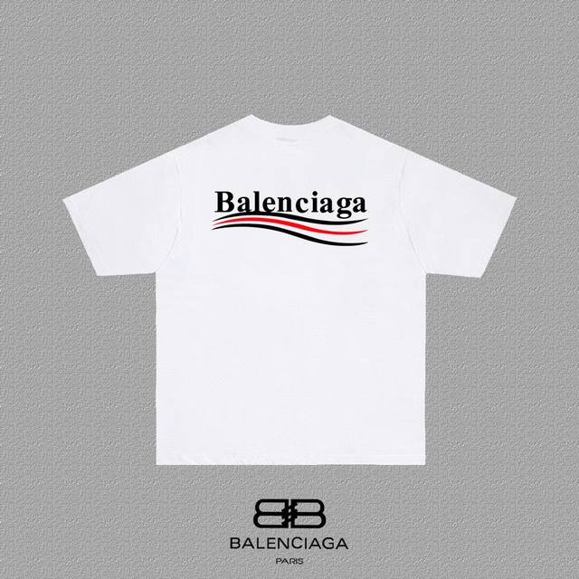 Balenciaga Paris classic cola letter print short-sleeved T-shirt Custom-woven an