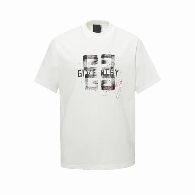 Givenchy pattern printed short sleeves Custom fabric 280g weight after washing D