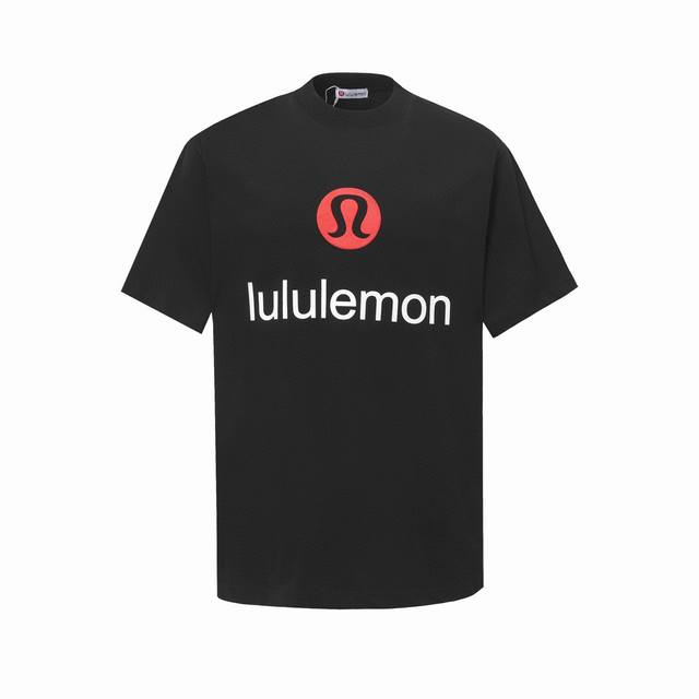 Lululemon 25Ss early spring new trendy brand letter foam logo short sleeve light