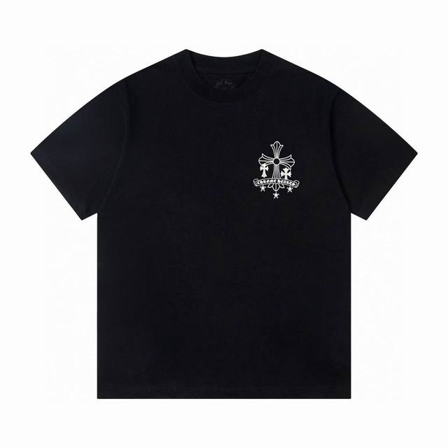 Chromehearts 25Ss round neck T-shirt Original fabric official short-sleeved T-sh