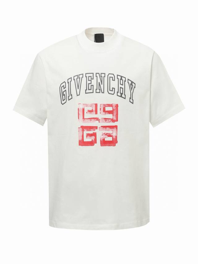 Givenchy Givenchy pattern print round neck short sleeves Custom fabric 280g weig