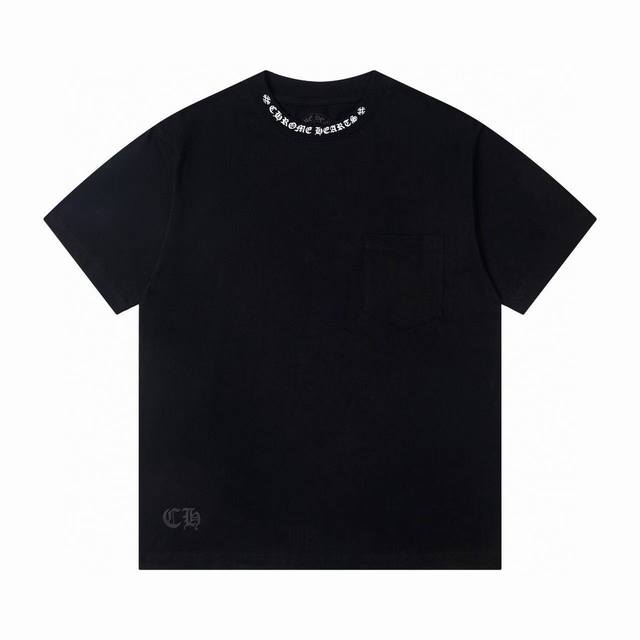 Chrome Heart* Ch 25Ss Early Spring New Sanskrit Pocket Short Sleeve 280g% Cotton