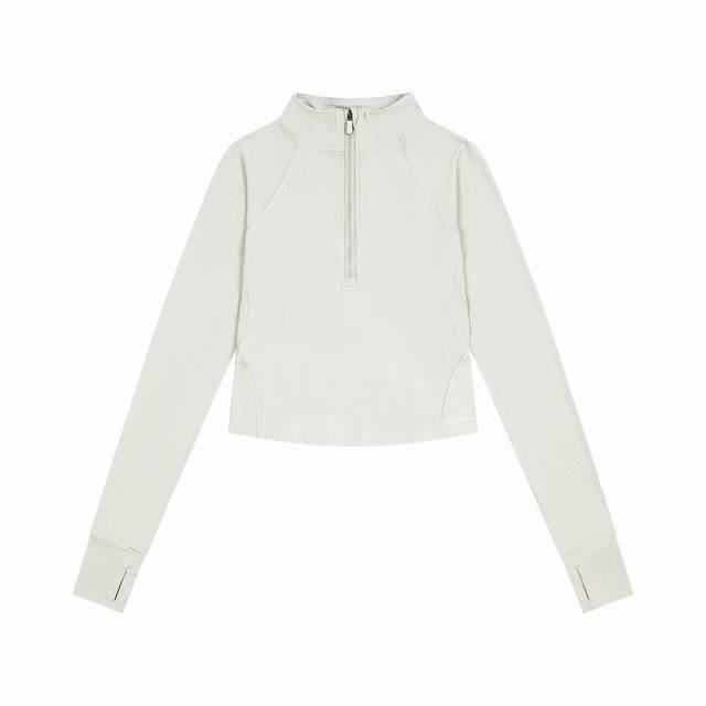 Half-zip short ribbed long sleeve I wonder who hasn't bought it yet' This ribbed