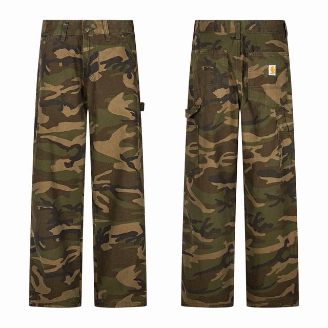 Carhartt 2025 new lumberjack camouflage workwear couple loose jeans Different wa