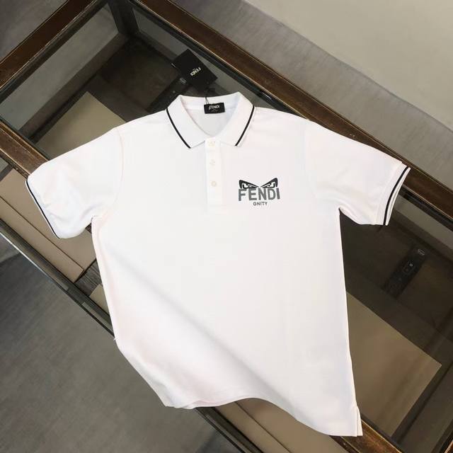 Fendi 2025 Spring and Summer latest, the latest men's short-sleeved lapel Polo s