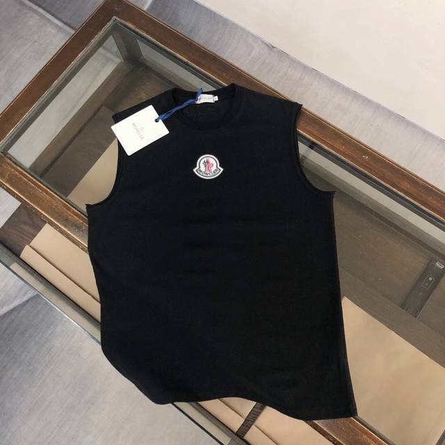 Mon*Cler 2025 couple's all-match pure cotton vest, soft and comfortable fabric,