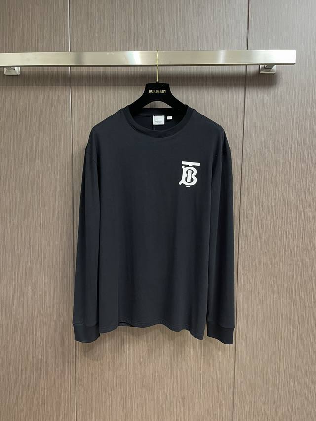 Burberry classic chest embossed Tb letter long sleeves, fabric is 60S double-ply
