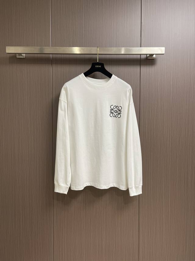 Loewe Ss new round neck printed base long sleeve T-shirt, customized cotton mate