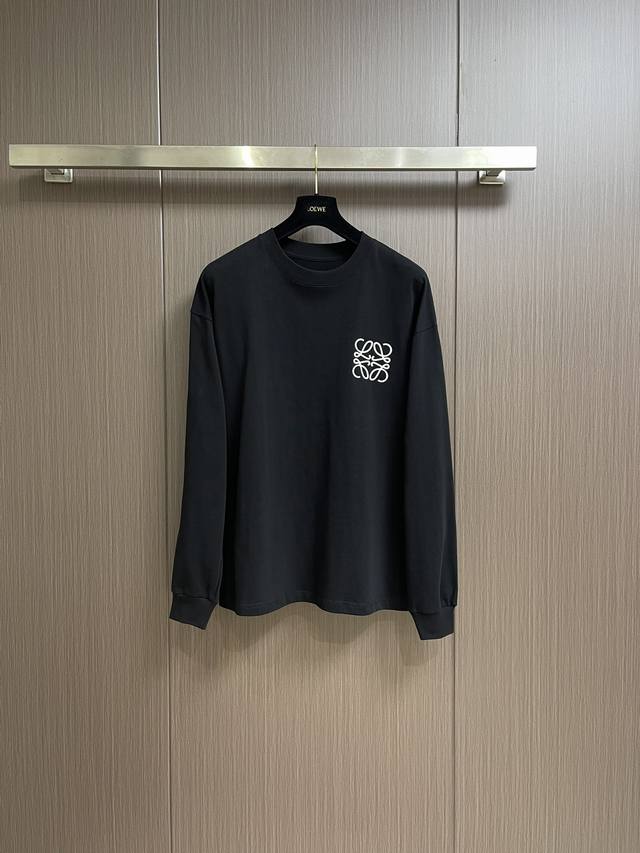 Loewe's new round-neck printed long-sleeved T-shirt, custom-made cotton material