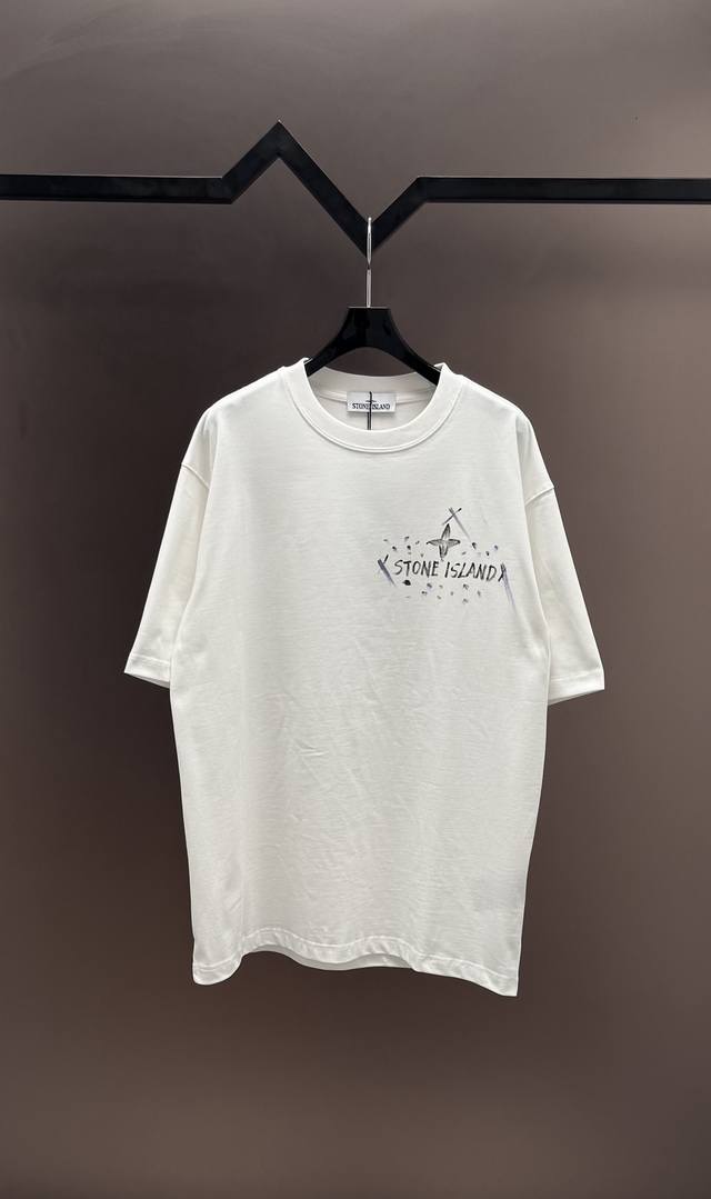 original quality] Brand: Stone Island 25Ss latest top hand-painted stone bird ba