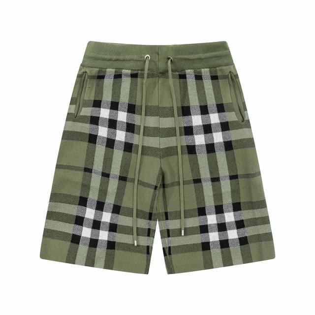Burberry classic Ss new knitted shorts, custom fabrics use wafer cloth weaving,