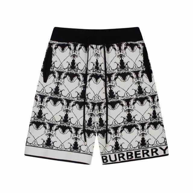 Burberry classic Ss new knitted shorts, custom fabrics use wafer cloth weaving,