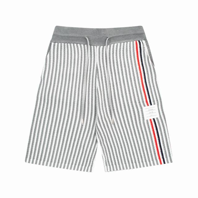 Thom Browne Ss new knitted shorts, custom fabrics made of wafer fabric, jacquard