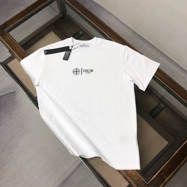 Stone Island 2025 spring and summer new unisex short-sleeved round neck T-shirt,