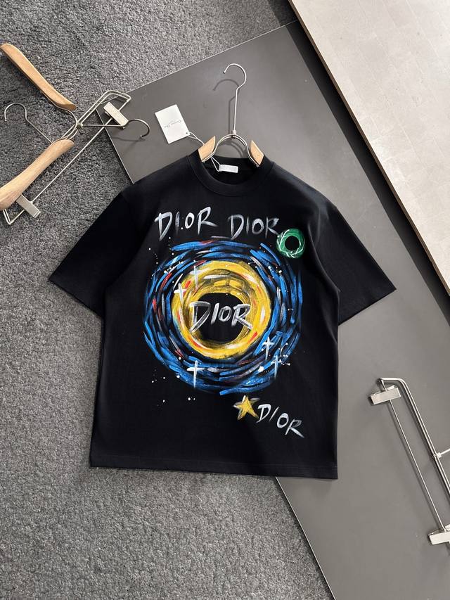 Cd 2025Ss Spring and Summer latest round neck fashion short-sleeved T-shirt, off