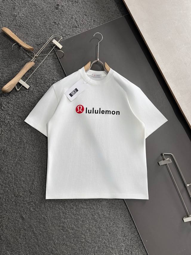 Lulu 2025Ss spring and summer latest round neck fashion short-sleeved T-shirt, o