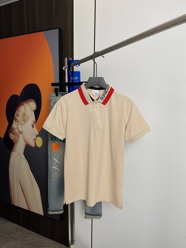 Bbr Burberry's new men's Polo short sleeves, the overall design is fashionable a