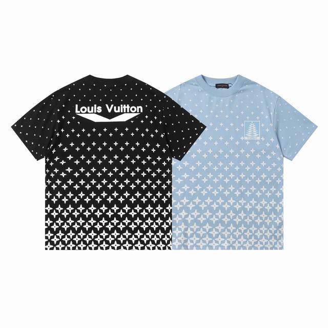 Lv.Ski ski series new short-sleeved T-shirt, all over the body printed with Logi