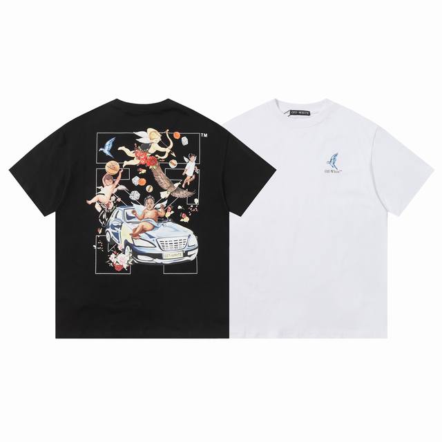 Off new short-sleeved T-shirt, front and back direct injection process, unisex,