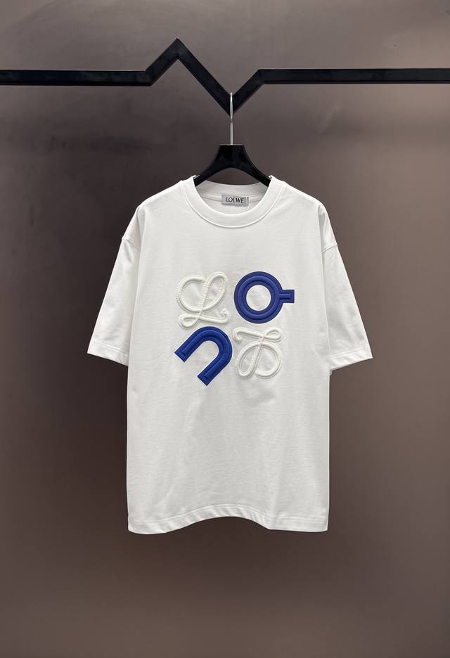 original quality] Brand: Loewe 25Ss latest top 3D foaming classic letter three-d