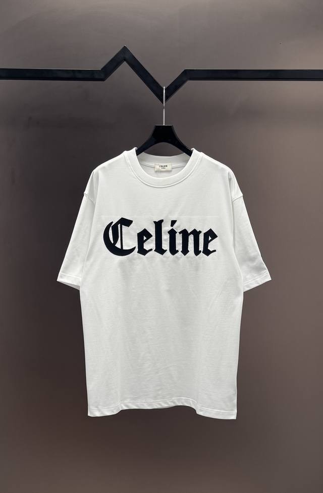 original quality] Brand: Celine 25Ss latest top double needle thread embroidery