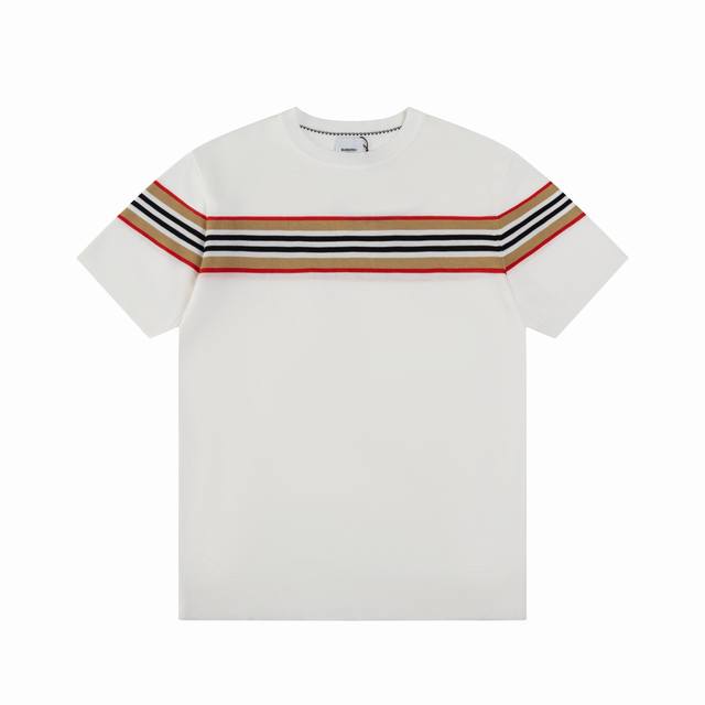 Burberry classic sweater with round neck stripes, inspired by the 1980s retro Or