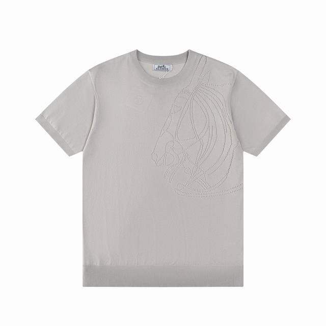 Hermes colorblock collar sweater round neck Upgraded, inspired by the 1980s retr