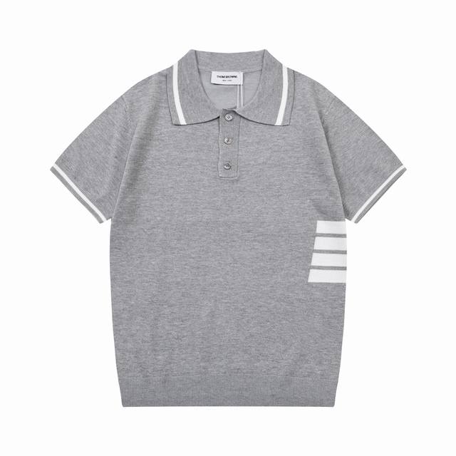 Thom Browne four-bar knitted Olo shirt Upgraded, inspired by the retro style of