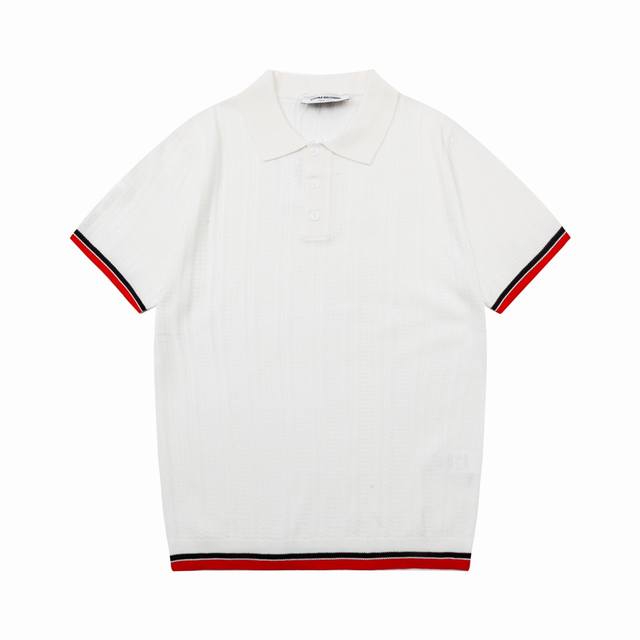 Thom Browne colorblock knitted Olo shirt Upgraded, inspired by the retro style o