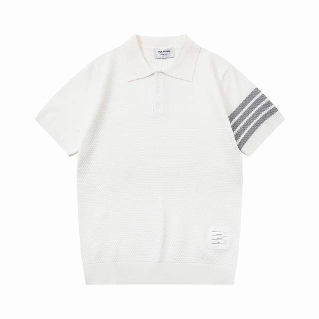 Thom Browne four-bar knitted Olo shirt Upgraded, inspired by the retro style of
