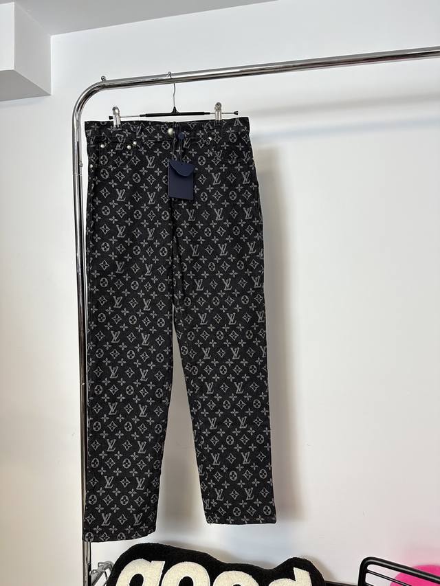 Style: Hmy67# Louis Vuitton Lv Louis Vuitton full print jacquard denim straight