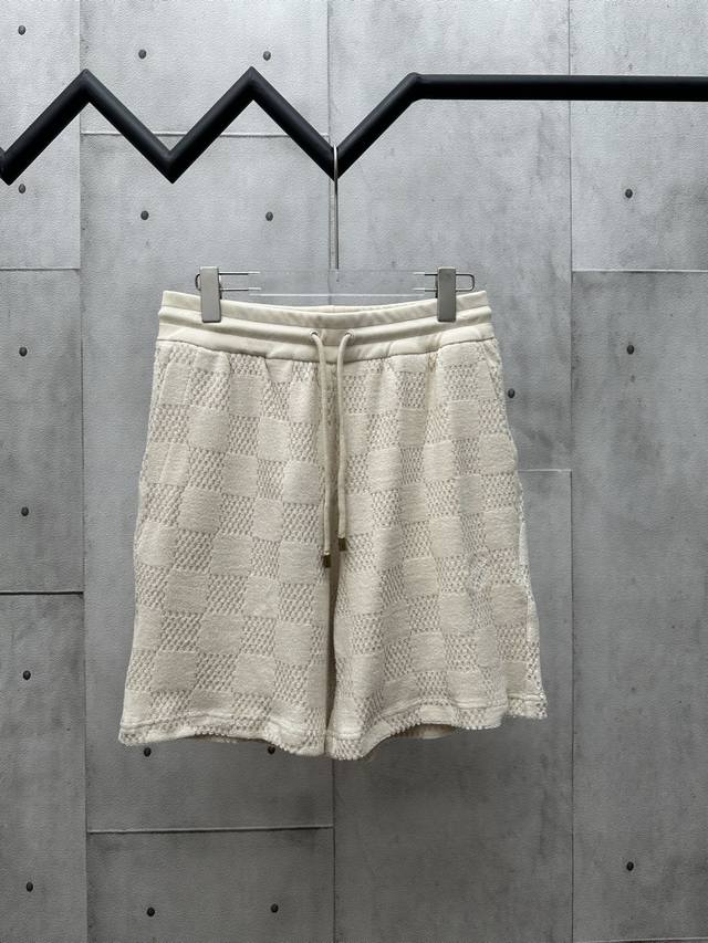 Louis Vuitton 2025Ss cotton terry jacquard woven Damier new shorts Size: SML Xl