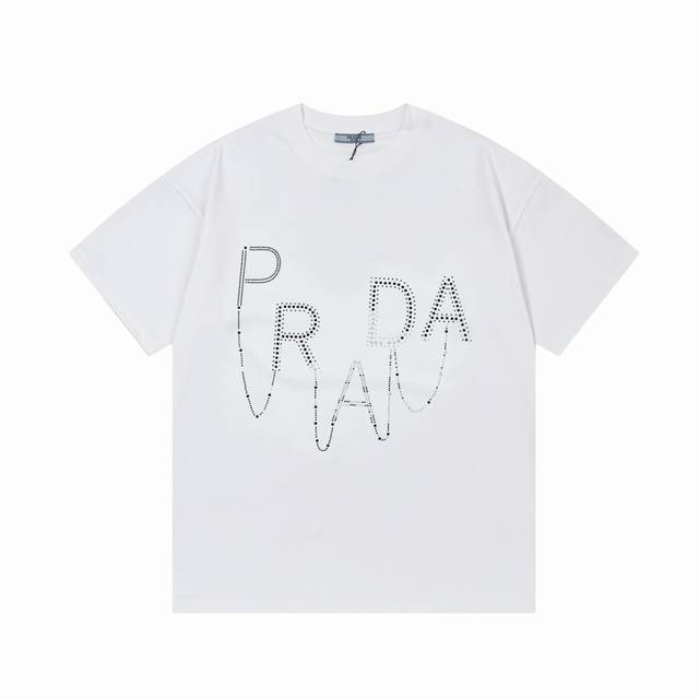 Prada black and white letter hot diamond Upgrade, inspired by the 1980s retro Or