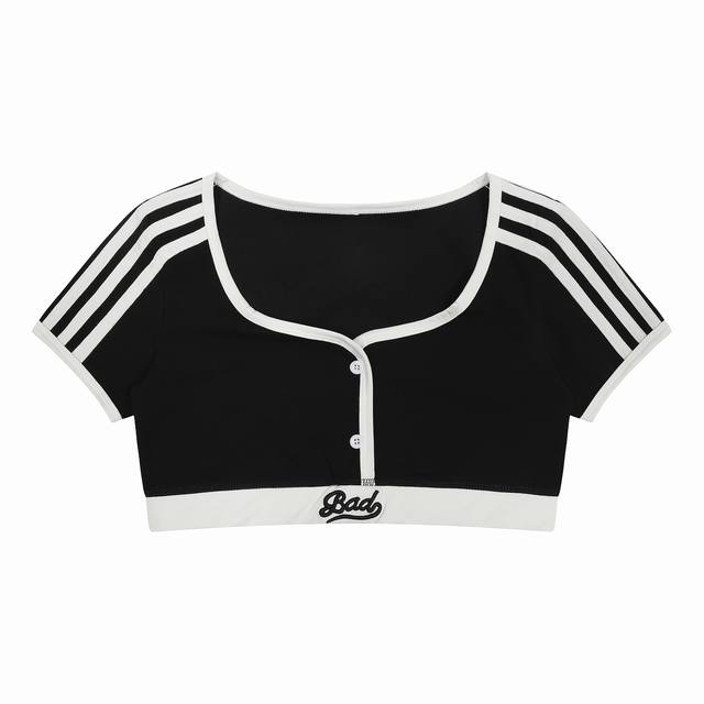 with chest pads Badblood American niche embroidery letters edge webbing U-neck b