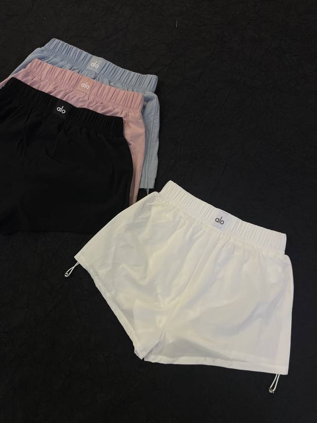 Alo sports breathable shorts drawstring summer slim all-match anti-light quick-d