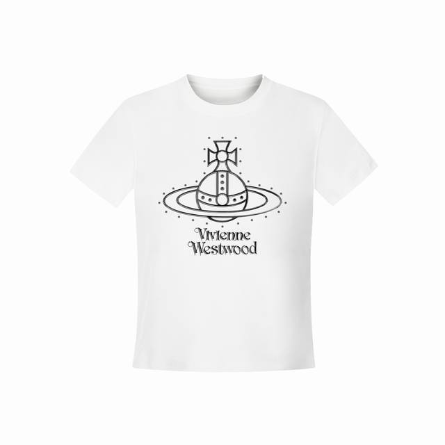 Vivienne West Wood 2025 summer design metal Saturn letter print straight shoulde