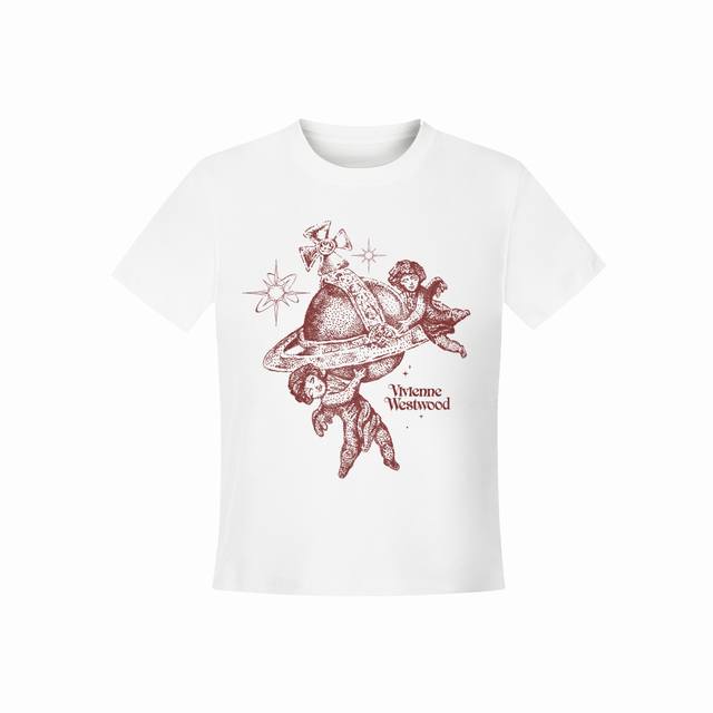 Vivienne West Wood 2025 summer new graffiti series Saturn design angel logo stra
