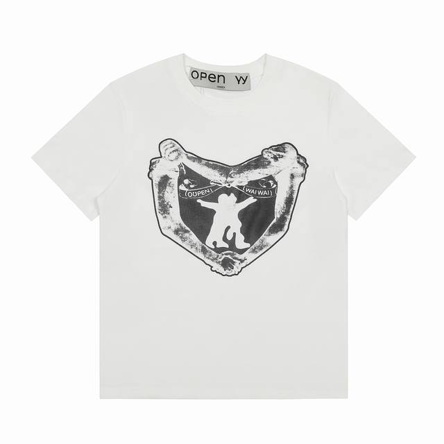 Open Yy 25 Spring and Summer new graffiti heart print short-sleeved T-shirt Stra