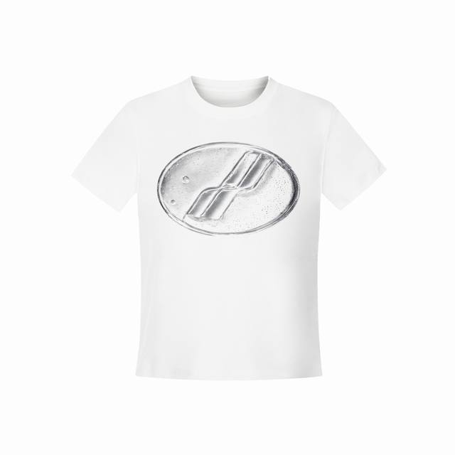 We11Done 2025 summer new design sketch oval logo straight shoulder short sleeve