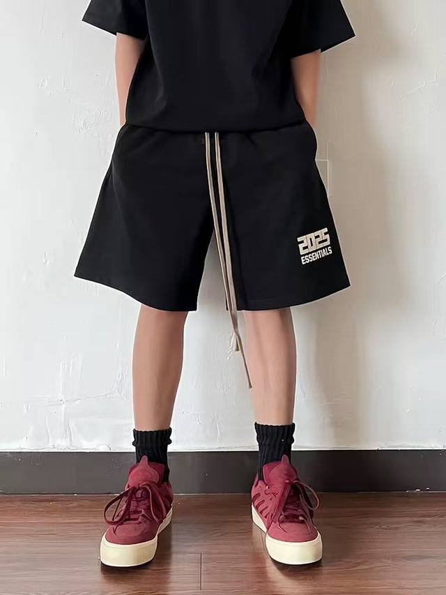Fog-606#Fog double-line shorts Essentials joint shorts loose drawstring shorts m