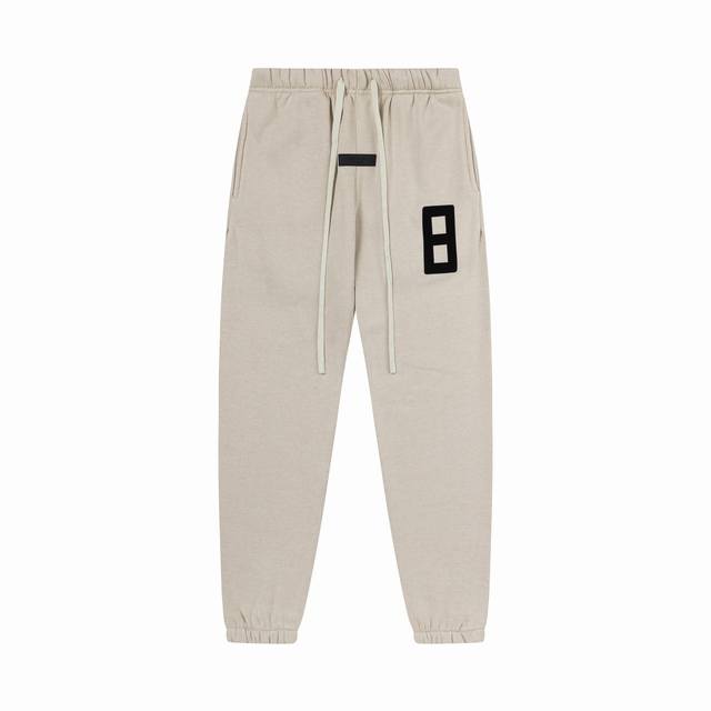 Fog-8810# Flocking print trousers black, cement gray S-Xl
