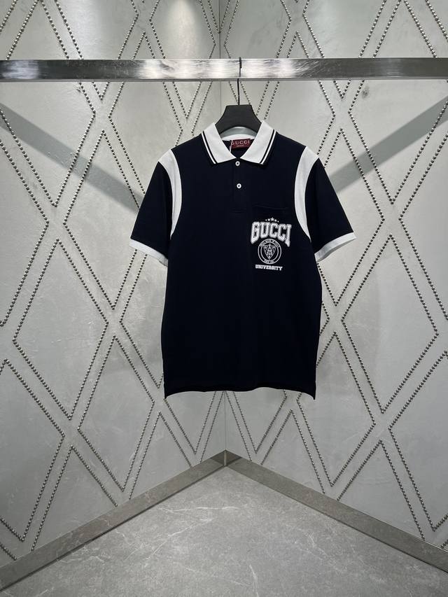 The new Gucci 25Ss Polo shirt is made of stretch cotton piqu