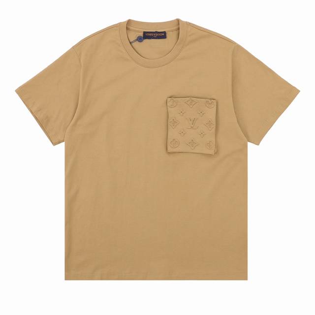 Louisvuitton Louis Vuitton dark pattern old flower pocket short sleeve Size: SL