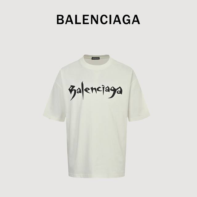 Balenciaga 25Ss font short-sleeved T-shirt The fabric is made of customized 240G
