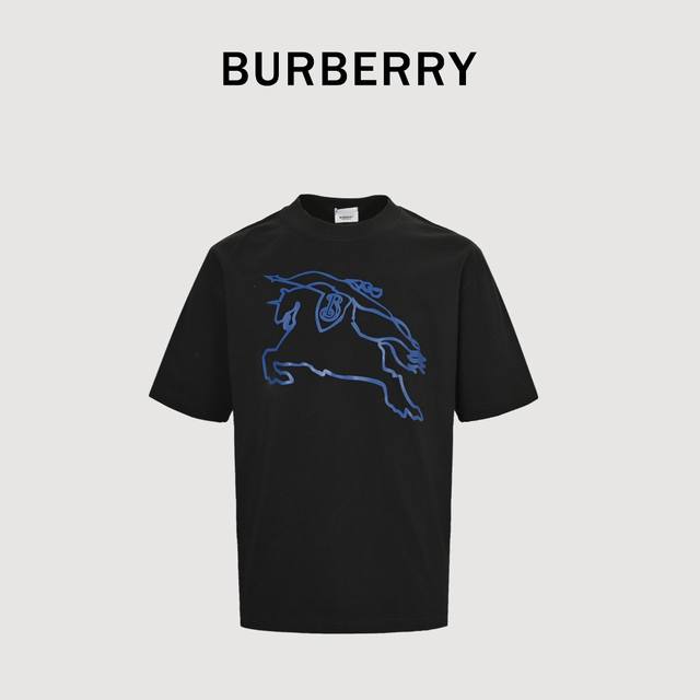 Burberry 25Ss hollow warhorse short-sleeved T-shirt The fabric is made of custom