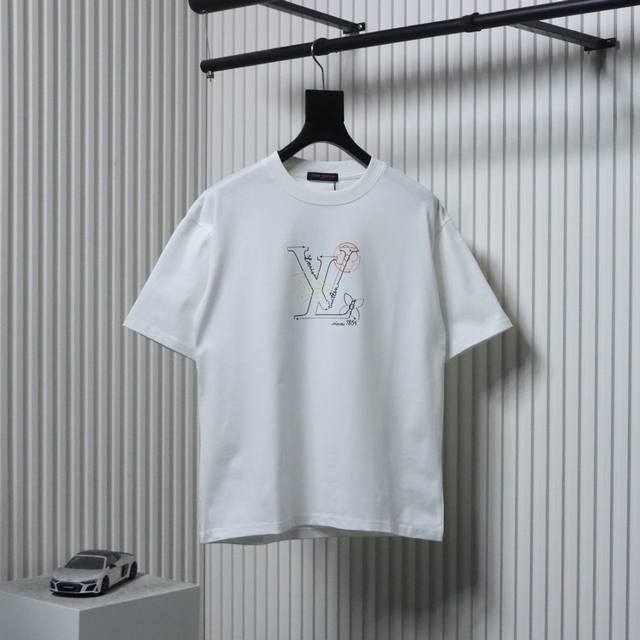 Louis Vuitton Lv 25Ss dotted short-sleeved T-shirt fabric is made of customized