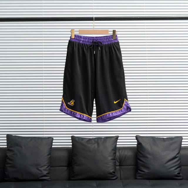 Factory P direct supply Nike ح Nike 5117 purple and gold basketball shorts Size: