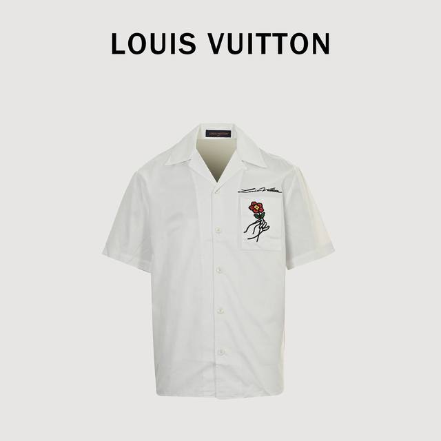 Louis Vuitton Lv 25Ss flower embroidered short-sleeved shirt Original counter 88