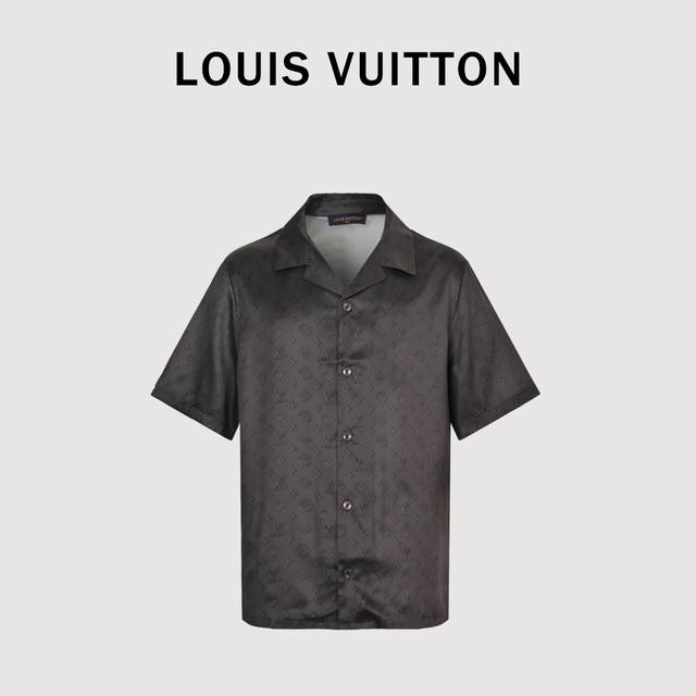 Louis Vuitton Lv old flower pattern full print short sleeve shirt Authentic 1591